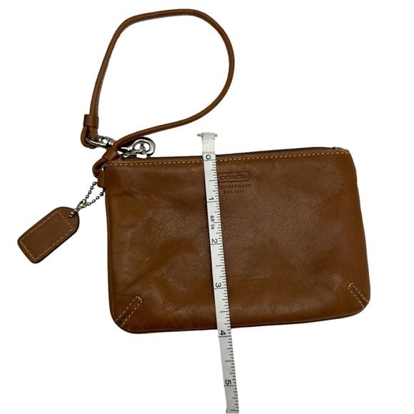 y2k COACH Leather Brown Wristlet - Picture 9 of 9